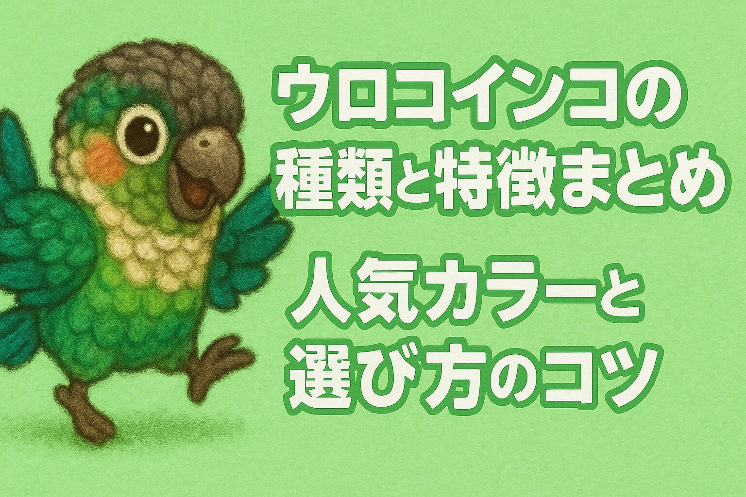 ウロコインコの種類と特徴まとめ｜人気カラーと選び方のコツ