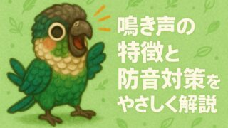 ウロコインコの鳴き声の特徴と防音対策｜マンションでも飼える？