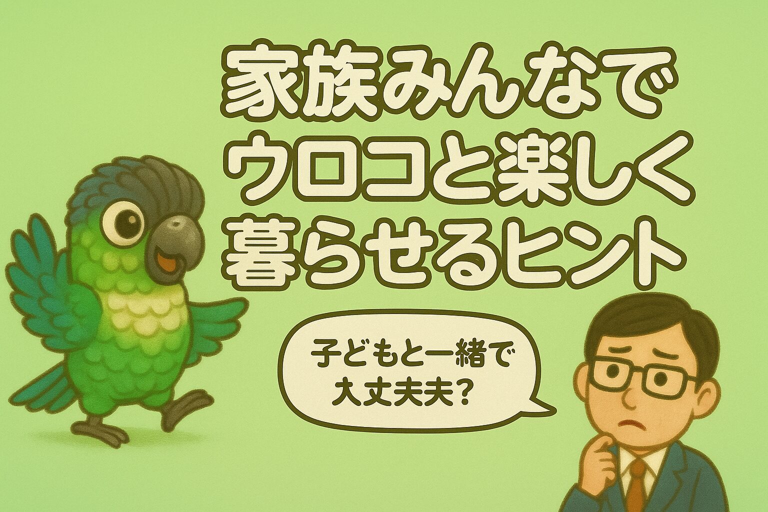 ウロコインコは子供のいる家庭に向いてる？家庭内での相性とは