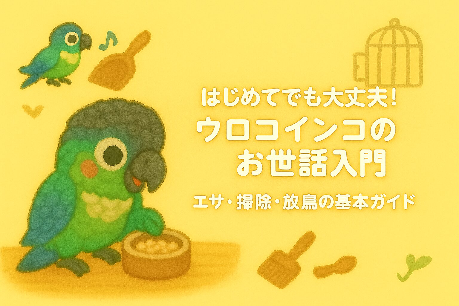 はじめてのお世話マニュアル｜エサやり・掃除・放鳥の基本