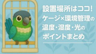 ケージの設置場所はどこがベスト？温度・湿度・光の管理術