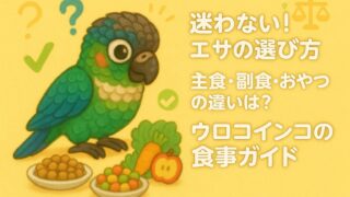 ウロコインコの食事ガイド｜主食・副食・おやつのバランスとは？